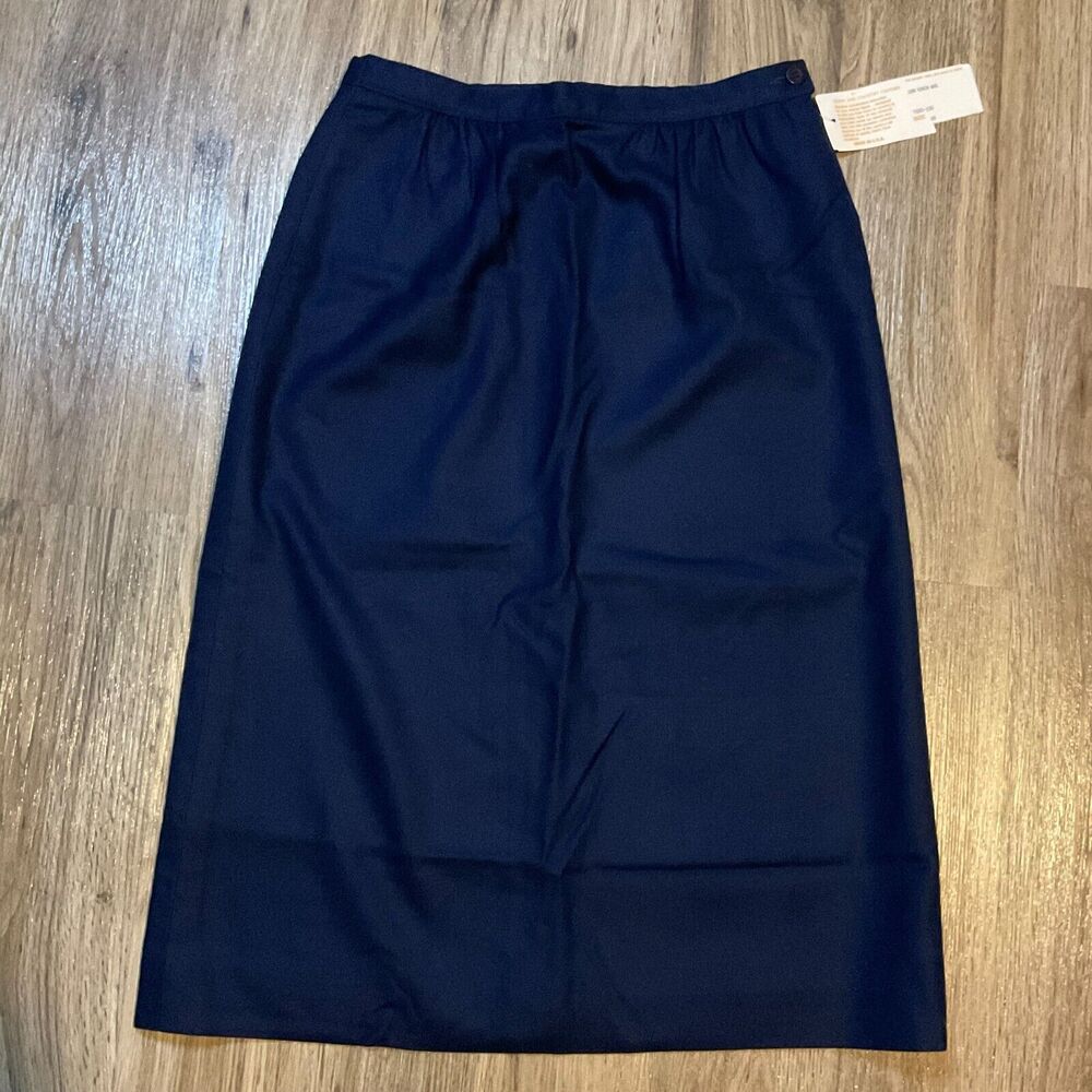 Pendleton Blue A-Line Skirt Womens Made in U.S.A. 100% Wool Lined Size 8 Pockets